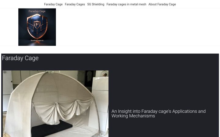 Screenshot of faradaycage.eu