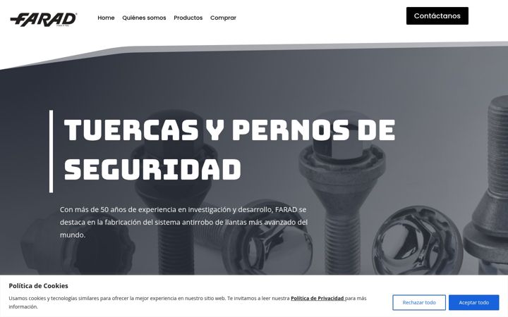 Screenshot of faradcolombia.com