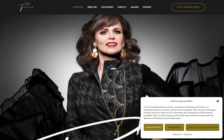 Screenshot of farahhairdesign.de