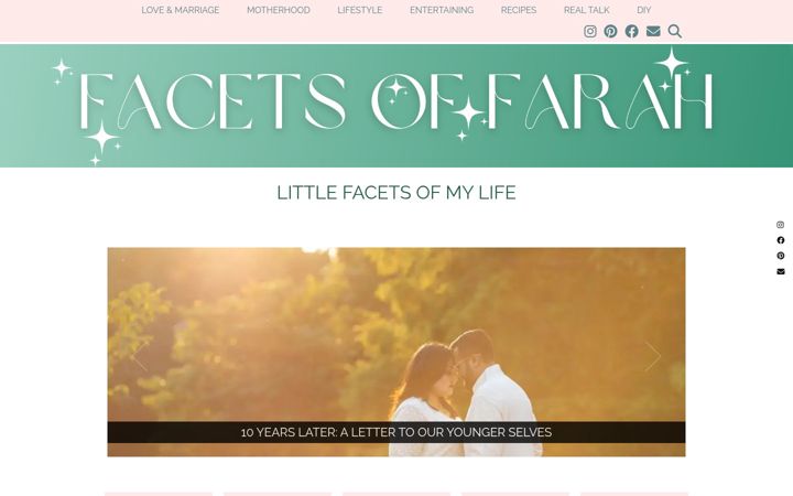 Screenshot of farahnatasha.ca