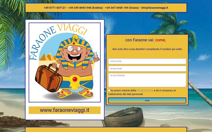 Screenshot of faraoneviaggi.it