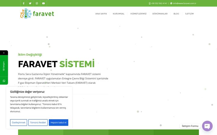 Captură de ecran a faravet.com.tr