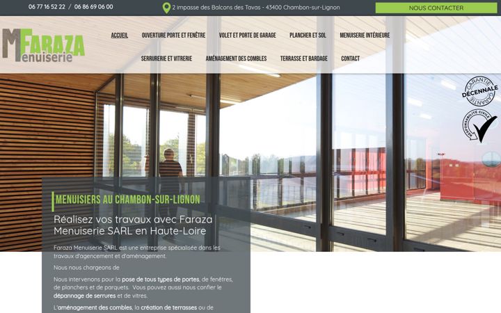 Screenshot of farazamenuiserie.com