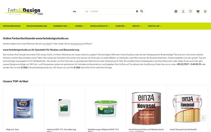Screenshot of farbdesignstudio.eu
