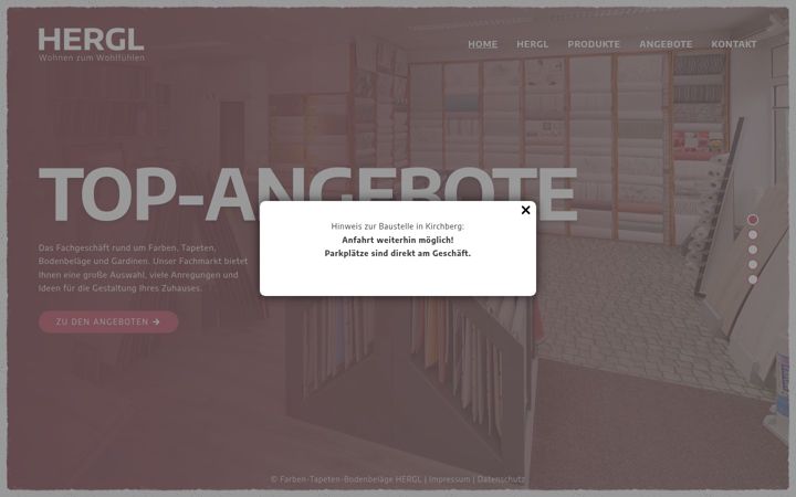 Screenshot di farbe-tapete-hergl.de