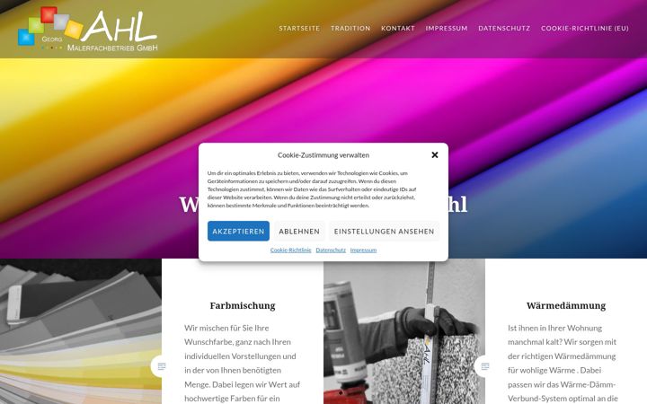 Screenshot of farben-ahl.de