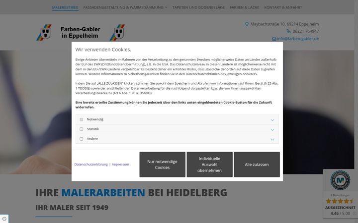 Screenshot of farben-gabler.de