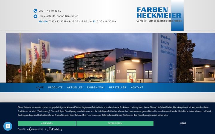 Screenshot ta' farben-heckmeier.de
