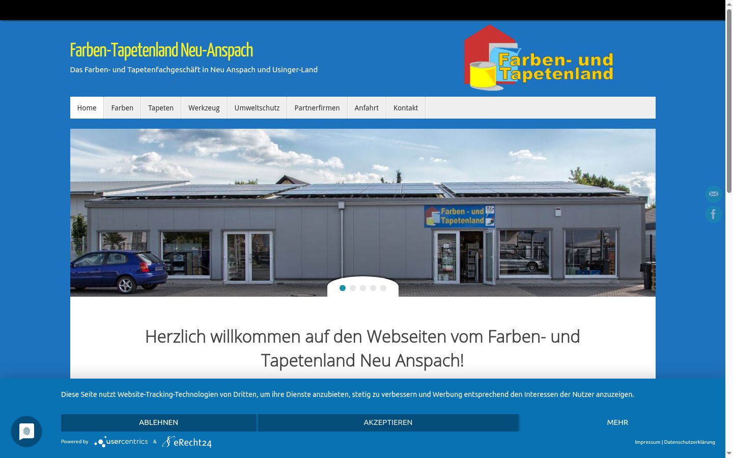 Screenshot tal-banner tal-kunsens muri qabel kwalunkwe interazzjoni