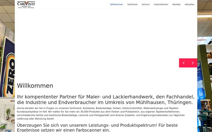 Screenshot ta' farben-vintz.de