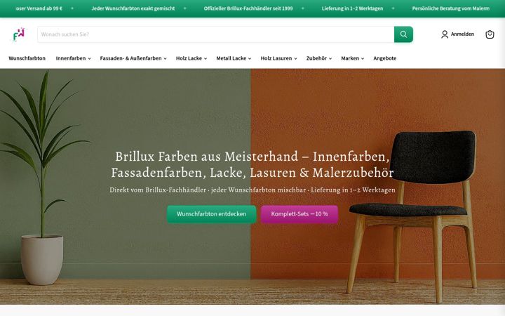 Екранна снимка на farben-willenborg.de