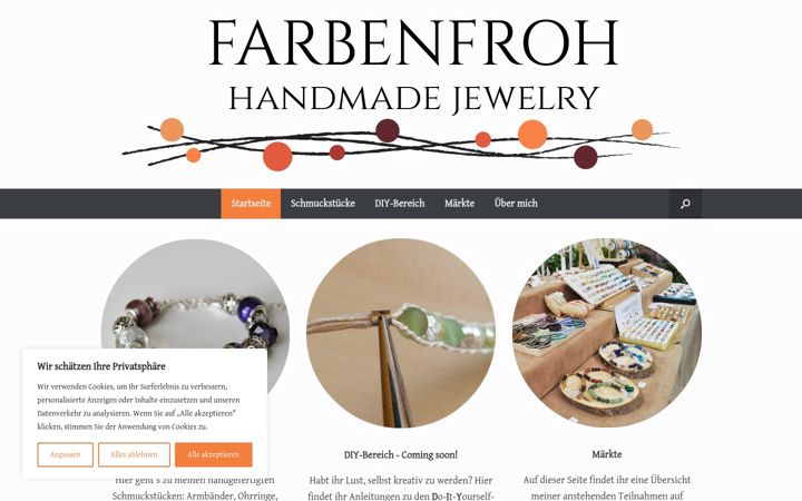 Screenshot of farbenfroh-schmuck.de