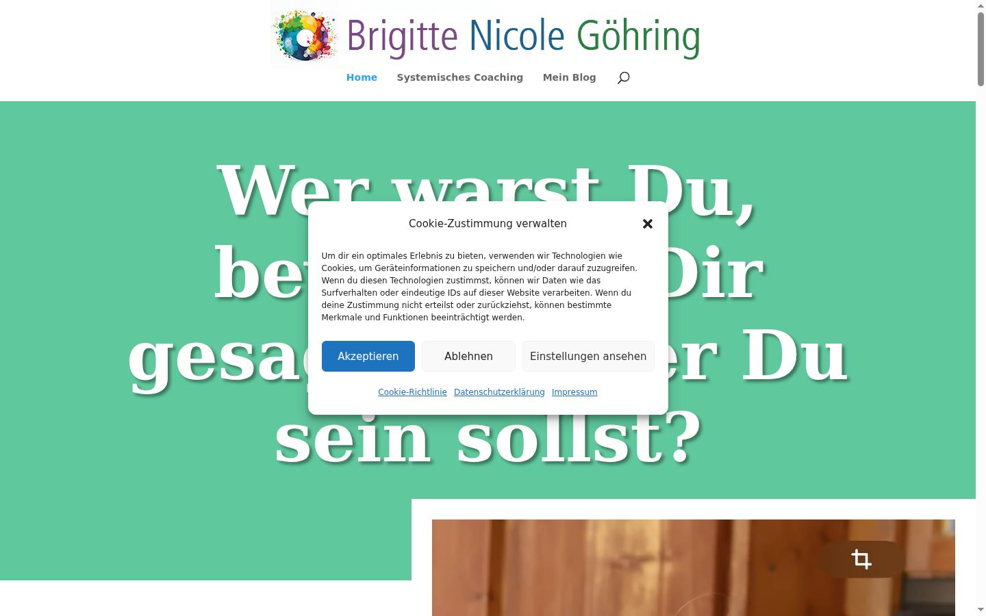 Screenshot des Einwilligungsbanners vor jeglicher Interaktion