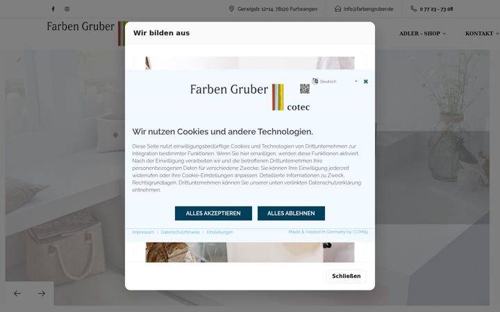 Screenshot of farbengruber.de