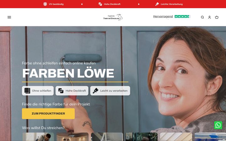 Screenshot of farbenloewe.de