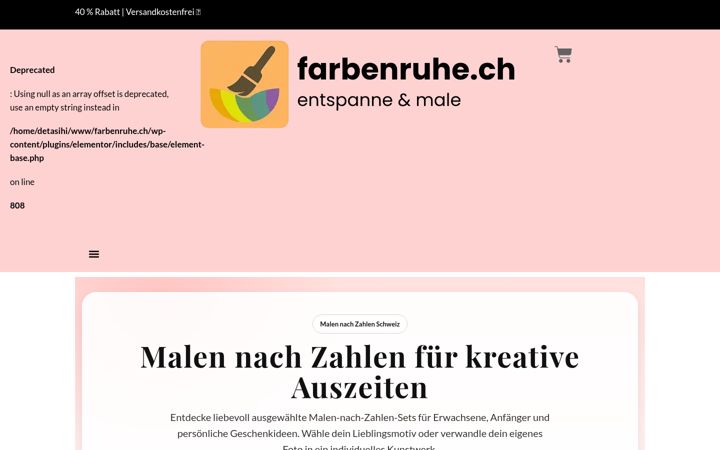Screenshot of farbenruhe.ch