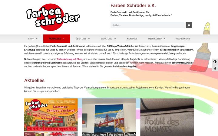 Screenshot of farbenschroeder.de