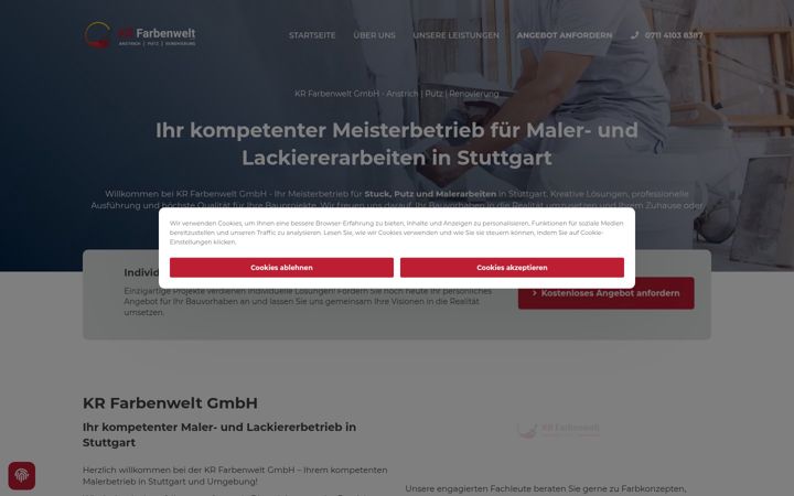 Screenshot of farbenwelt-kr.de