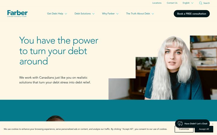 Screenshot of farber.ca