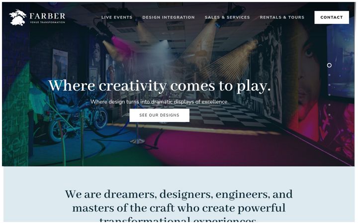 Screenshot of farbersound.com