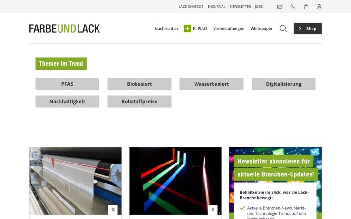 Screenshot of farbeundlack.de