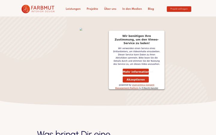 Screenshot stránky farbmut.de