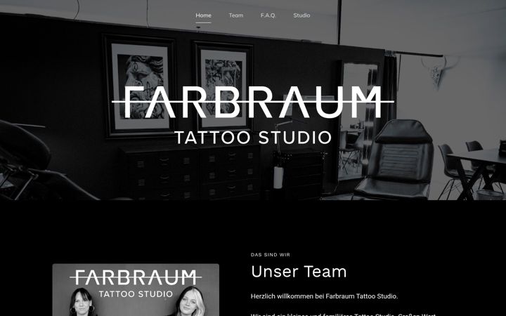 Ekraanipilt saidist farbraumtattoo.de