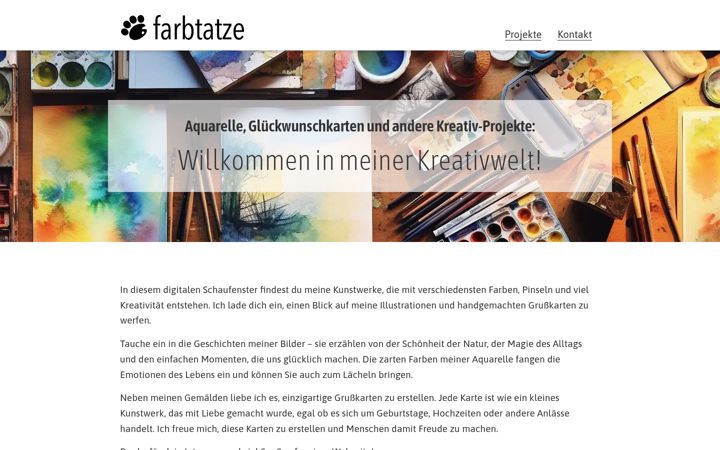 Screenshot of farbtatze.de