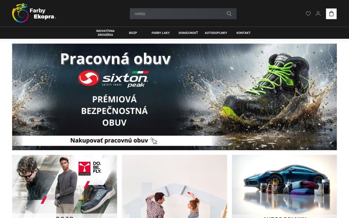 Screenshot του farbyekopra.sk