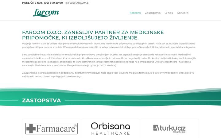 Screenshot of farcom.si