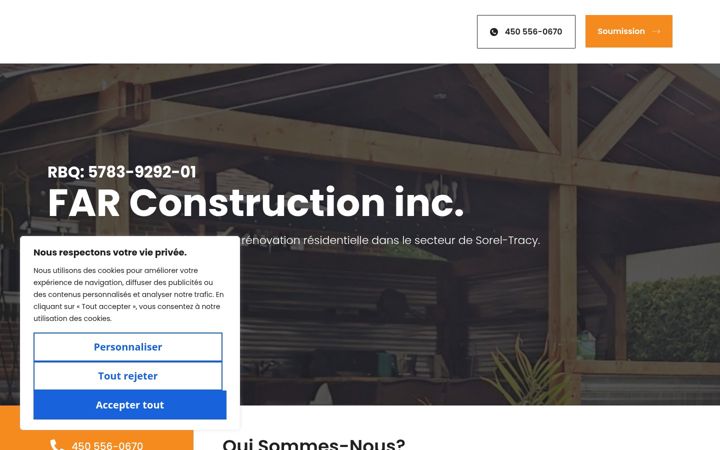 Screenshot of farconstructioninc.com