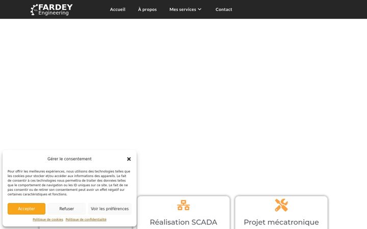 Screenshot of fardeyengineering.com