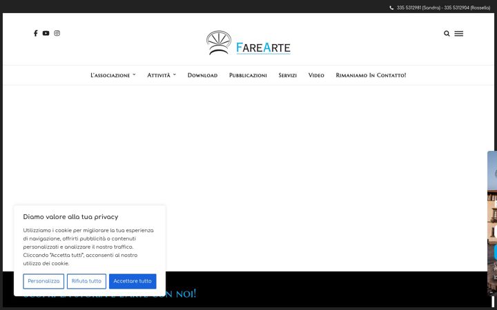 Screenshot of farearteprato.it