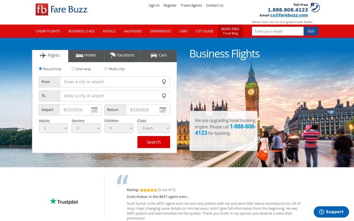 Screenshot of farebuzz.com