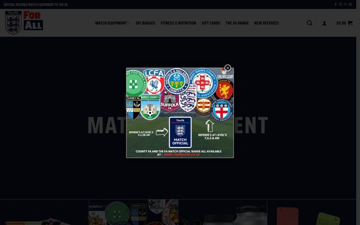 Screenshot of farefereematchequipment.com