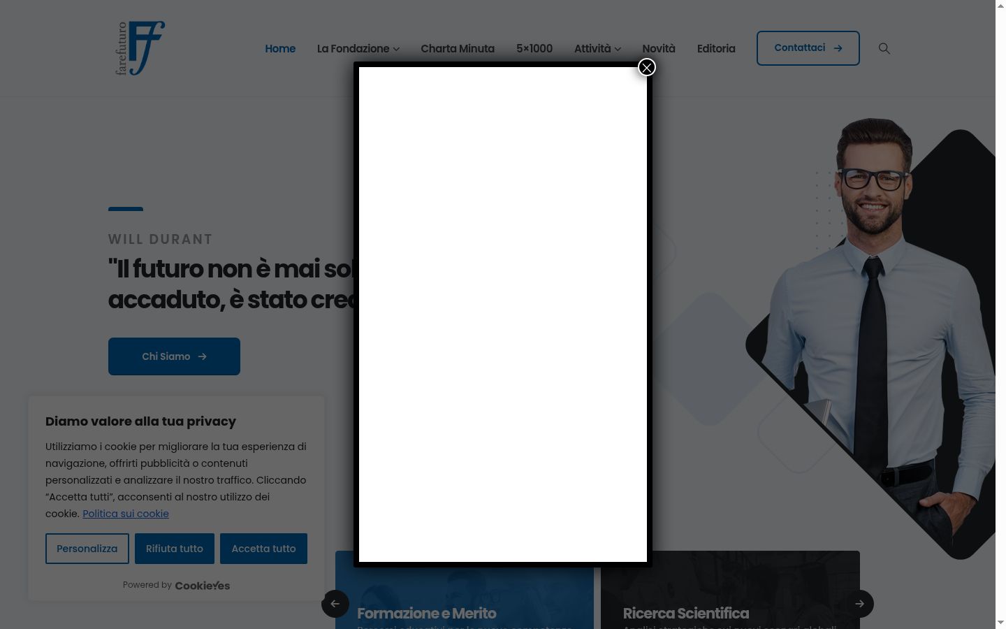 Snímek obrazovky baneru souhlasu zobrazeného před jakoukoli interakcí