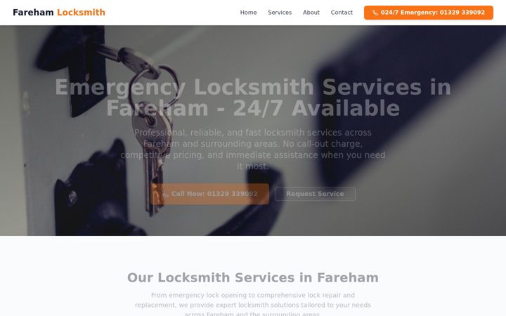 Screenshot of farehamlocksmith.co.uk