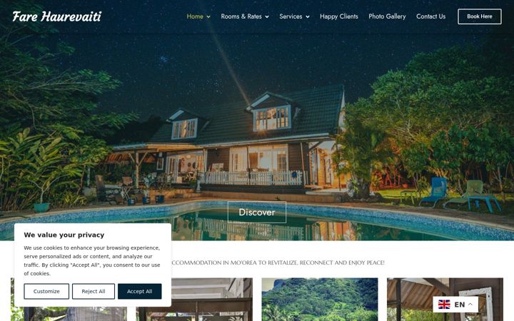 Screenshot of farehaurevaiti.com