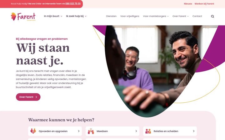 Screenshot of farent.nl