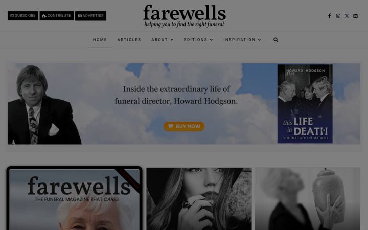 Screenshot of farewells.co.uk