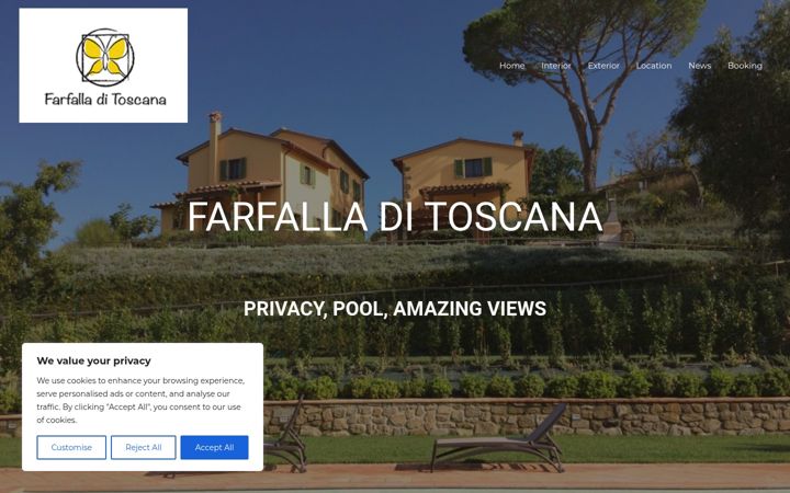 Screenshot of farfalladitoscana.com