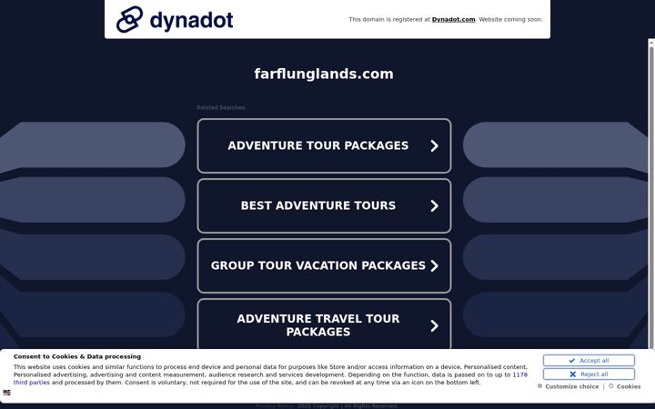 Screenshot of farflunglands.com