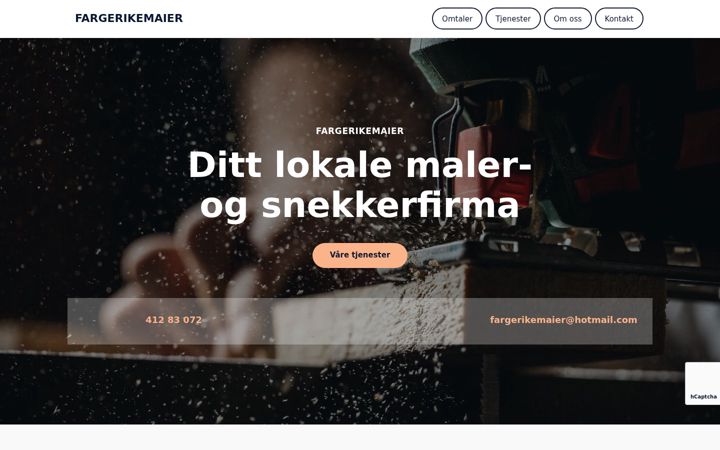 Screenshot of fargerikemaier.no