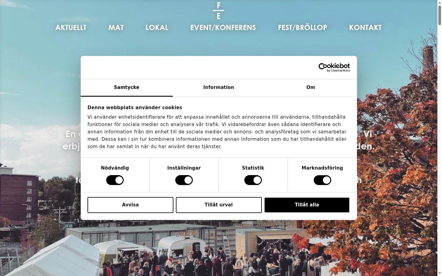Screenshot του banner συγκατάθεσης που εμφανίστηκε πριν από οποιαδήποτε αλληλεπίδραση