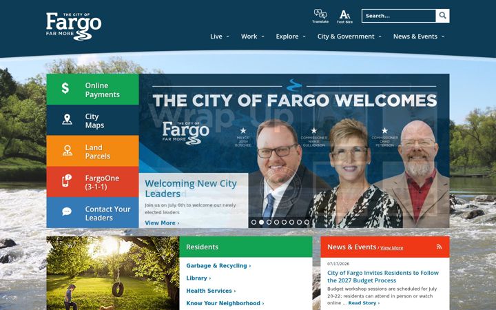 Screenshot of fargond.gov