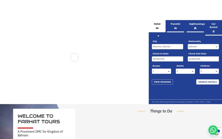 Screenshot of farhat-tours.com