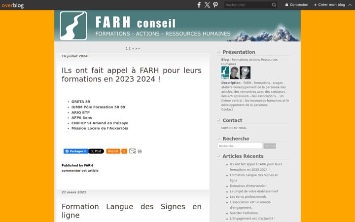 Screenshot of farhconseil.com