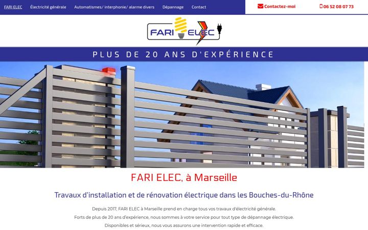 Screenshot of fari-elec.fr