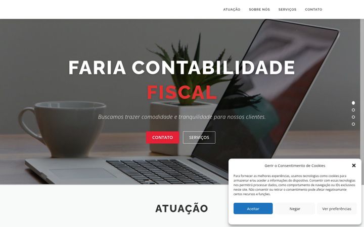 Snimka zaslona za fariacontabilidade.com.br