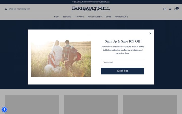 Screenshot of faribaultmill.com